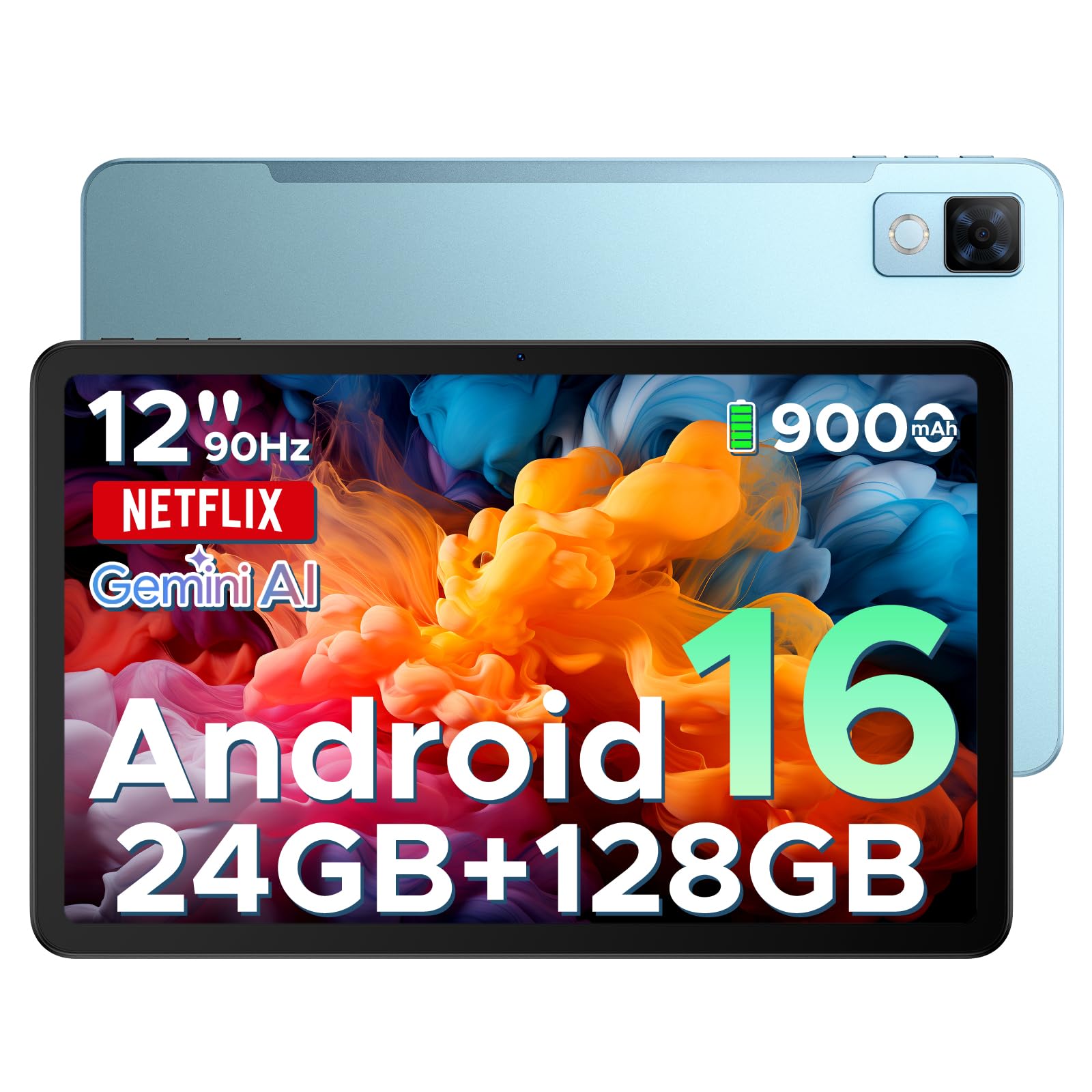 DOOGEE U12 Android 16 Tablet, 12 Inch Tablet, FHD+(2000x1200) 90Hz